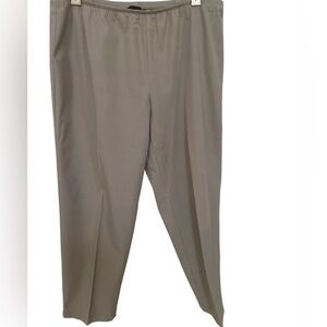 Eileen Fisher cropped trouser organic cotton side zip elastic waisted pants sz L